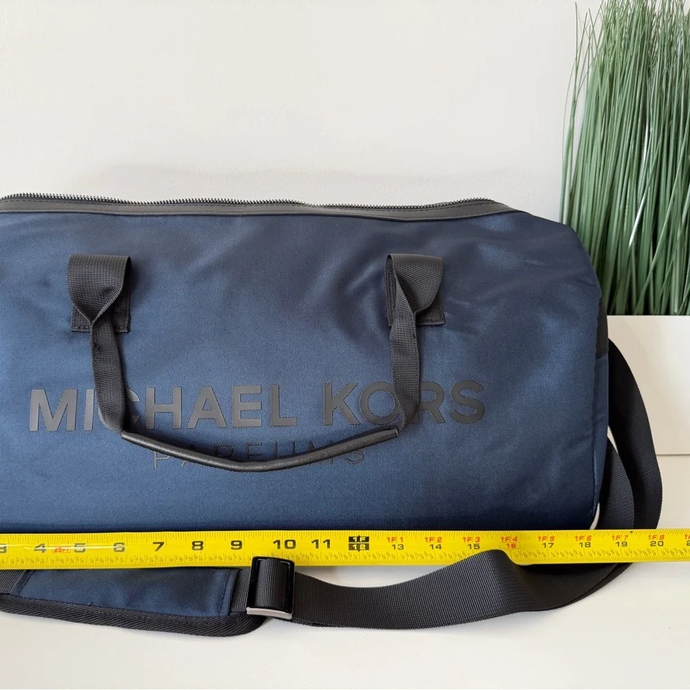 New Michael Kors Duffle Bag Gym Travel Blue 18*9 - Picture 7 of 12